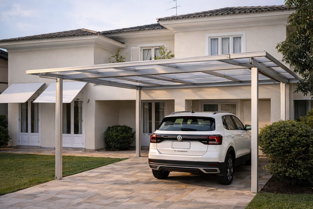 Cobertura para garagem residencial em Curitiba