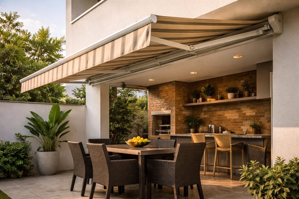 Toldo retrátil instalado em varanda