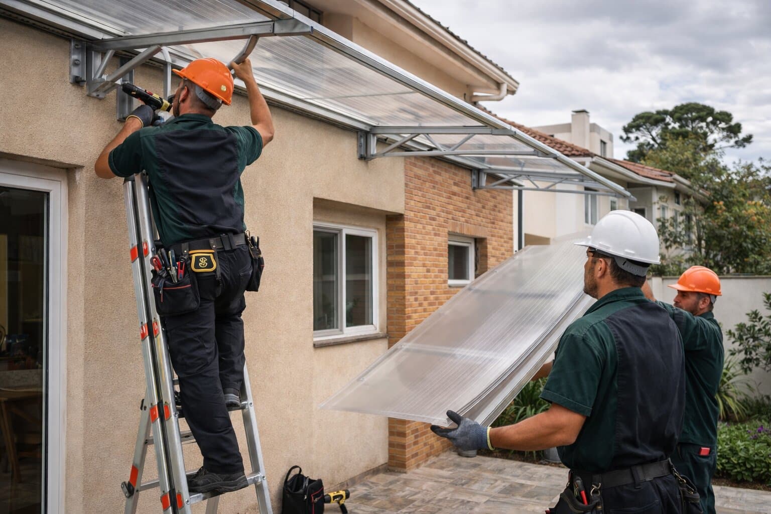 Instalação profissional de toldo em Curitiba pela equipe CuritibaToldos